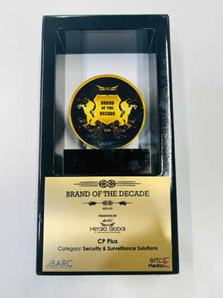 CP PLUS Wins the Prestigious 'Brand of the Decade Award 2024' - Presented by BARD and Herald Global